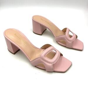 Rupert Sanderson Blush Pink Cut Out Mule Leather